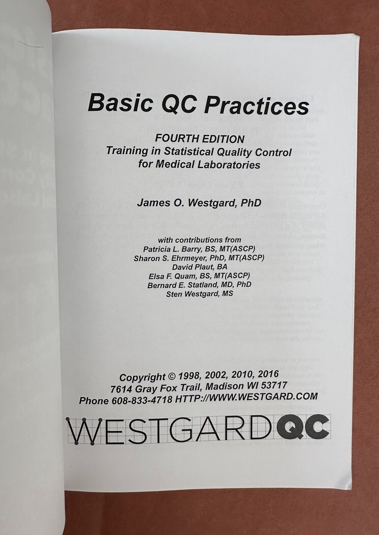 QB CBT 2019 医学 vol. 1-4 Basic QC Practices, 4th Edition : Training in Statistical Quality