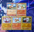Pokemon Card Growlithe Bundle non holo astral silver tempest fusion lost 151