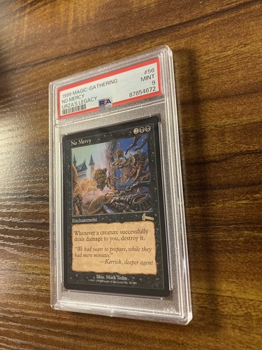 MTG✨NO MERCY✨Urza’s Legacy PSA 9 MINT RARE Enchantment M. TEDIN ART Low POP ! - Picture 4 of 8