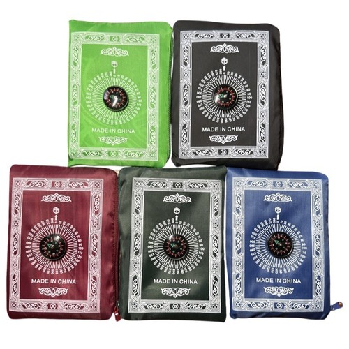 2 PACK / POCKET PRAYER MAT / RED/BLK/B.GREEN/GREEN/BLUE / FOR TRAVELING