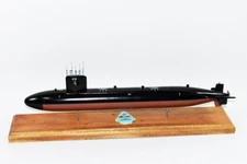 USS Archerfish SSN-678 Submarine Model,  US Navy, Scale Model, Mahogany