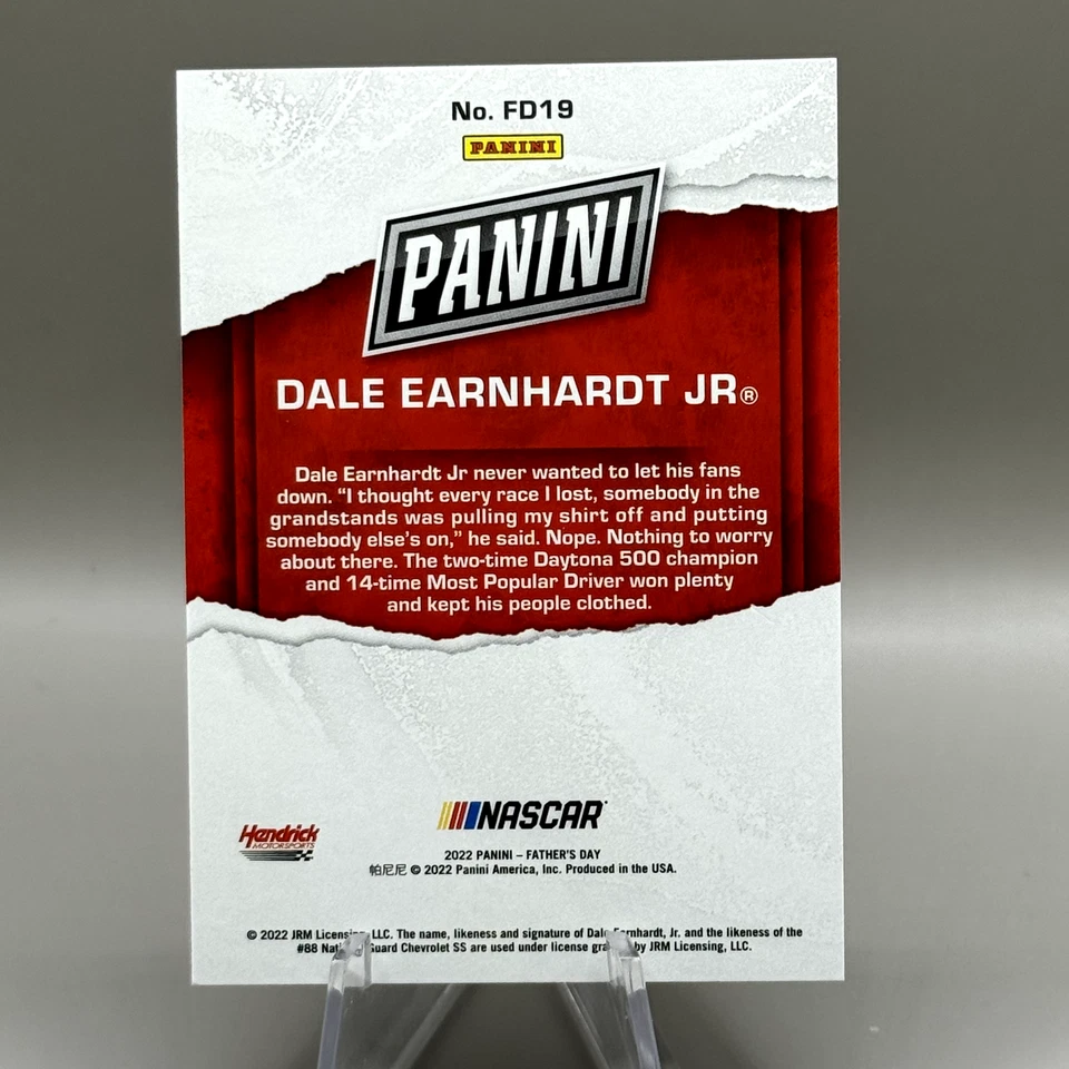 2022 Panini Father's Day Dale Earnhardt Jr. #FD19 Nascar - Image 2 of 2