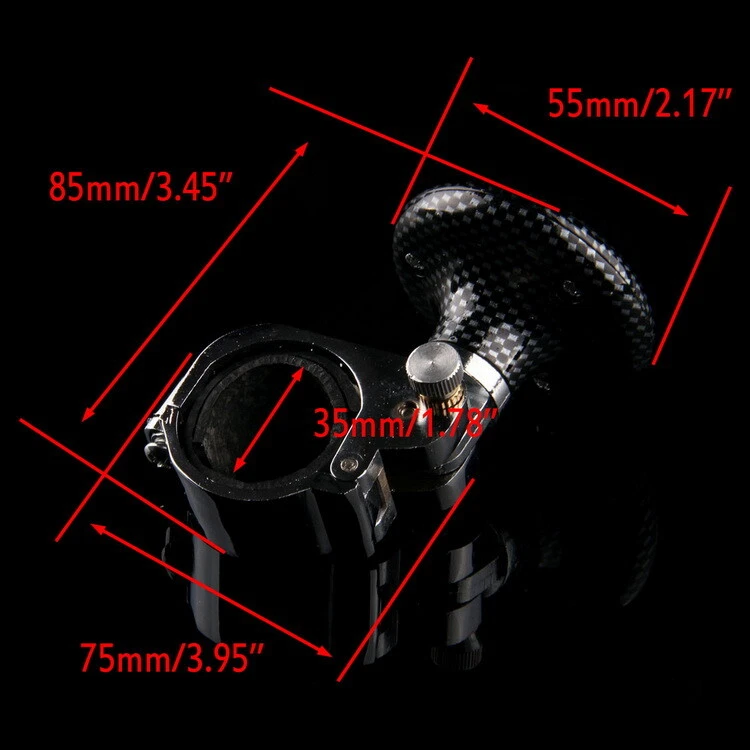 Auto Power Steering Wheel Ball Aid Suicide Spinner Handle Knob Booster - Image 2 of 4