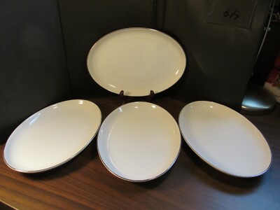4 x EASTERN AIRLINES vintage first class oval china plate tray dish set REGO lot