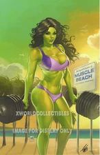 Sexy She-Hulk Swimsuit ART PRINT~ signed MIKE KROME NYCC 2023 11x17