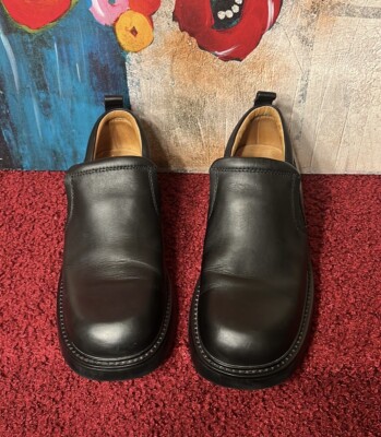 Frye Captain Black Leather Chunky Slip on shoe size 8 FRYE Shoes Mens 8 Captain Slip On Black Leather Dress  main image 4
