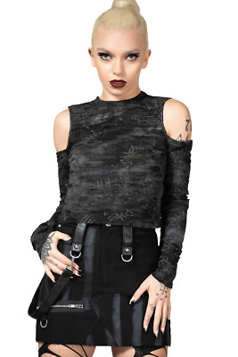 KILLSTAR Gothic Goth Punk Langarm Crop Top - Punkster