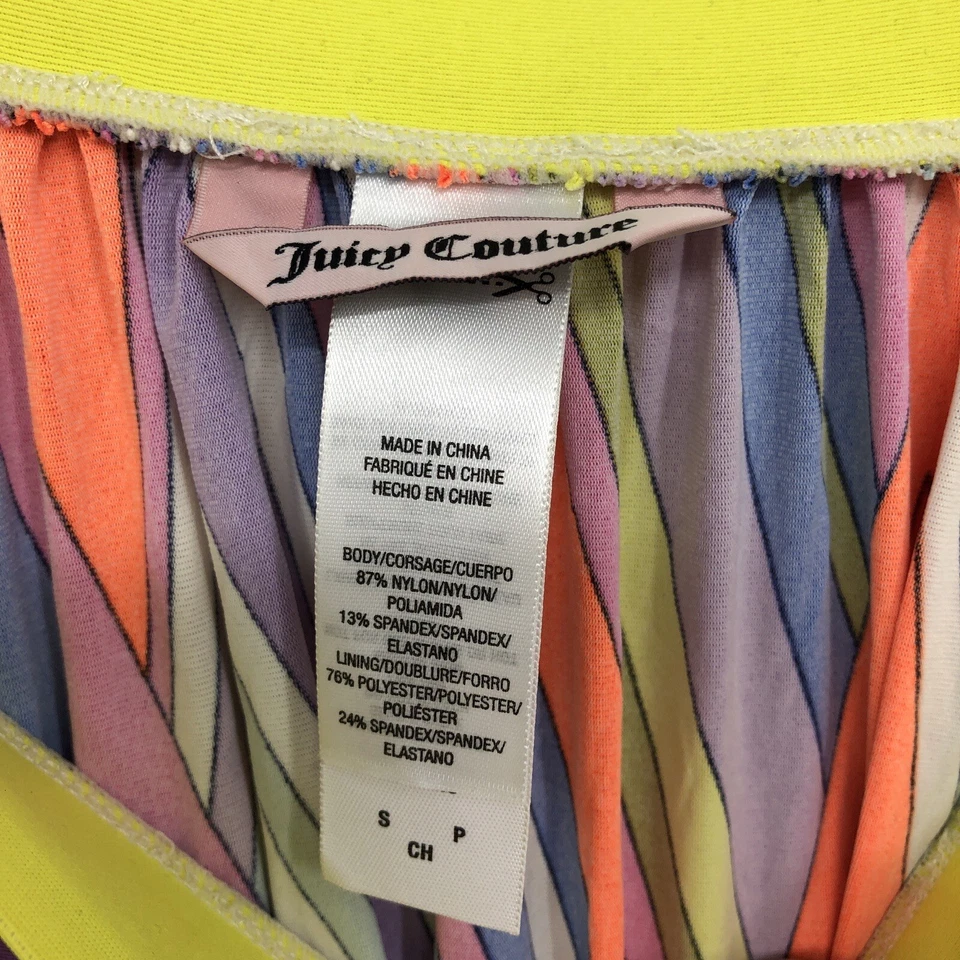 Juicy Couture Multicolor Neon Zigzag Elastic Waist Skirt Small - Image 4 of 4