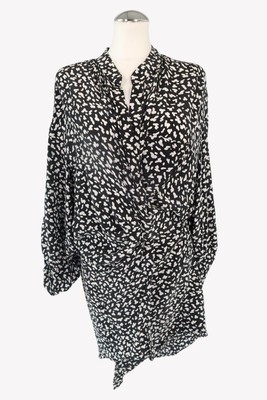 The Kooples Damen Kleid Gr. 38 (3) Schwarz / Weiß Shirtkleid Shiftkleid Dress