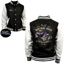 Auto Oldtimer College Jacke Oldschool Kustom Hot Rod Vintage Rockabilly *1288