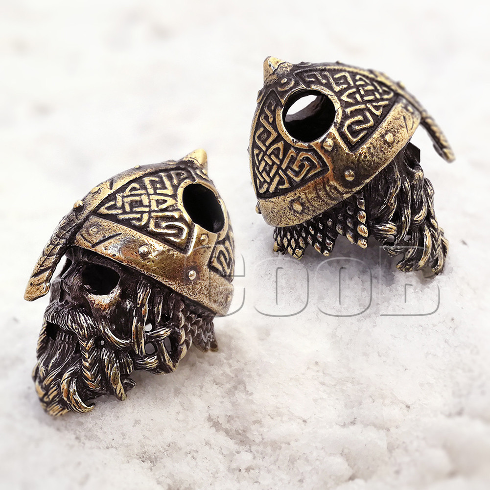 EDC Paracord Bead Beads Charm Zombie Viking Skull for Bracelet Lanyard  KeyChain