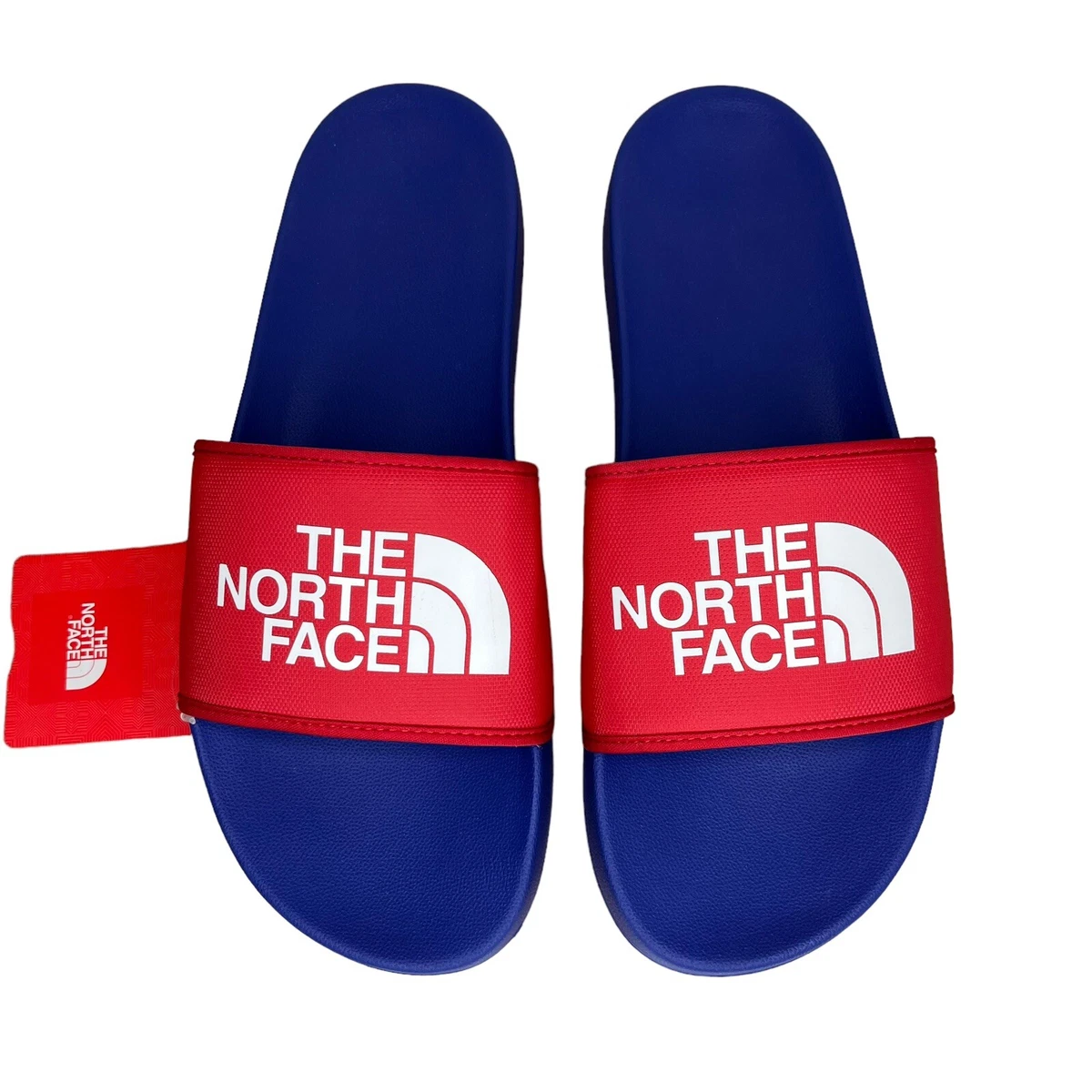 The North Face Mens Slide Sandals Size 13 Blue Red Lightweight Comfortable