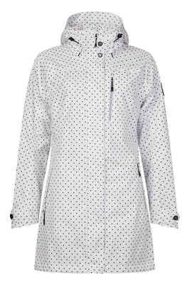 Normann Damen Übergangs-/Regenmantel weiß mit Pünktchen Gr.34,44 ANGEBOT!!!
