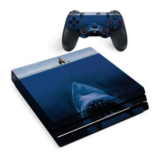 PS4 Pro Console Skins Decal Wrap ONLY - Jaws Great White Under Boat