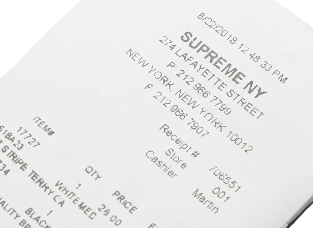 Supreme x MM6 Maison Margiela Receipt Wallet White Brand New Supreme x MM6 Maison Margiela Receipt Wallet White Brand New