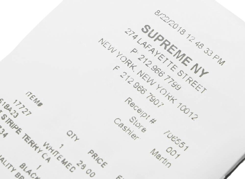 Supreme x MM6 Maison Margiela Receipt Wallet White Brand New