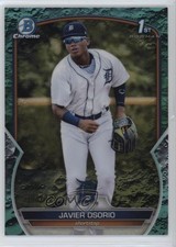 2023 Bowman Chrome Prospects Aqua Lunar Crater Refractor /125 Javier Osorio 9hx