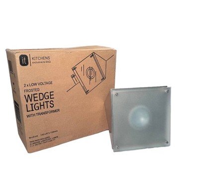 2 x für B&Q Küchen Downlight Decken Spot 12V G4 SMD LED 1,5 W ECKIG EDELSTAHL 