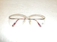 Logo Elegant Paris Eyeglass Frames 125-25 750 Rimless Metal Gold 57-16-135
