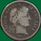 1893-S Barber Dime Choice Good G+ Coin #35714