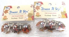 2 x Dress It Up Button Turkey Trot Embellishments Thanksgiving Fall New