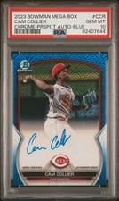 2023 Bowman Mega Box Chrome Autograph #CCR Cam Collier Blue Ref /150 Auto PSA 10