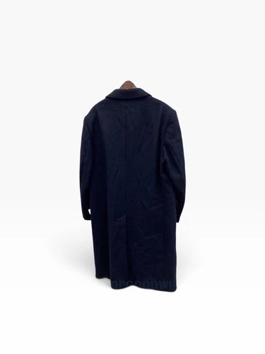 Vintage 80s Towne London Fog Wool Cashmere Coat 44R Navy Made in Yugoslavia image 2
