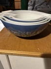 Vintage Pyrex COLONIAL MIST Cinderella Nesting Bowls Set Of 4 Bowls