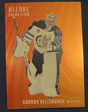 2025 Upper Deck Allure Connor Hellebuyck Color Flow Red Orange Jets