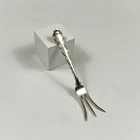 Gorham Strasbourg Sterling Silver Lemon Fork - Vintage Rococo Pattern - 4.25"