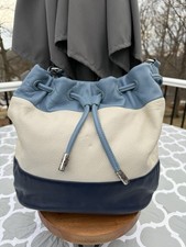 Brighton Brody Tri-Color Leather Bucket Bag