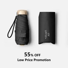 Mini Pocket Umbrella Folding Rain Sun UV Protection Travel Parasol Capsule