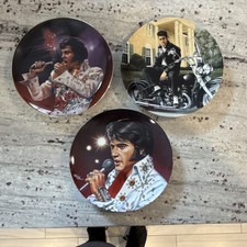 Bradford Exchange Elvis Presley Set of 3 Plates 'The King', 'Las Vegas Live', '&hellip;