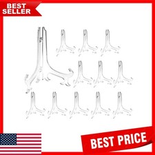 Foldable 3 Inch Clear Stands for Displays - 12 Pack, Ideal for Weddings More