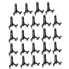 24 Pack 3 Inch Plastic Easels Plate Display Stands Picture Frame Stand Holder