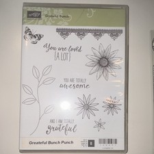 Stampin' Up Grateful Bunch Cling Rubber Stamp Set Flowers Border 140691