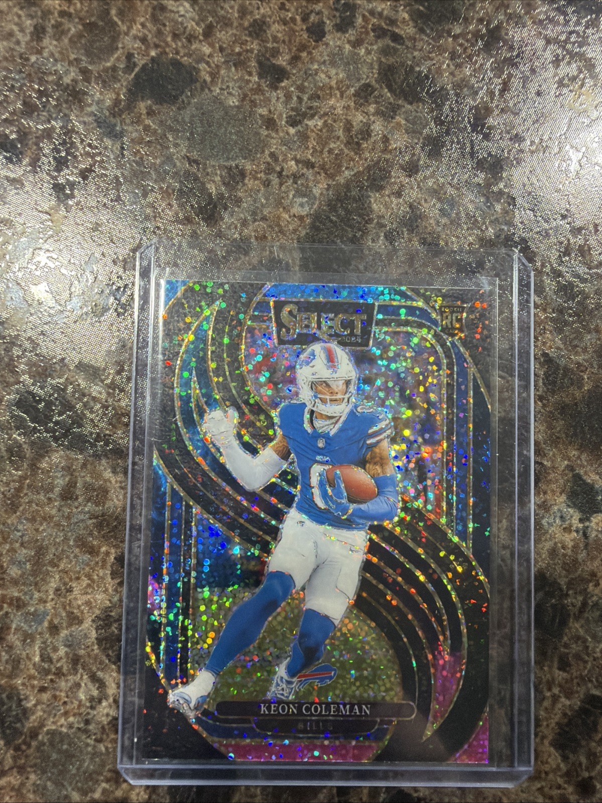 2024 Panini Select - Premier Level Keon Coleman #153 Cosmic Prizm (RC)