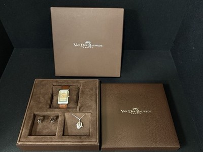 NEW Van Der Bauwede Ladies Watch Earrings & Pendant Necklace Gift Box Set
