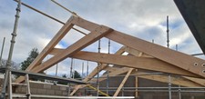 Oak Scissor Truss - 6m Span - D30 Grade Oak - 30degree - Contemporary Design