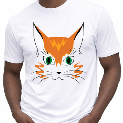 Cat Face T Shirt Minimal Line Art Graphic Tee Cute Cat Lover Streetwear Top