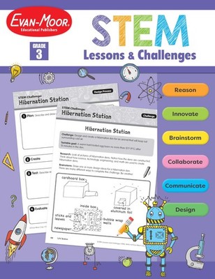 Evan-Moor Stem Lessons and Challenges, Grade 3 Homeschooling & Classroom Res...