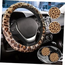 Brown Leopard Print Fuzzy Steering Wheel Cover One Size Brown Leopard Print Brown Leopard Print Fuzzy Steering Wheel Cover One Size Brown Leopard Print