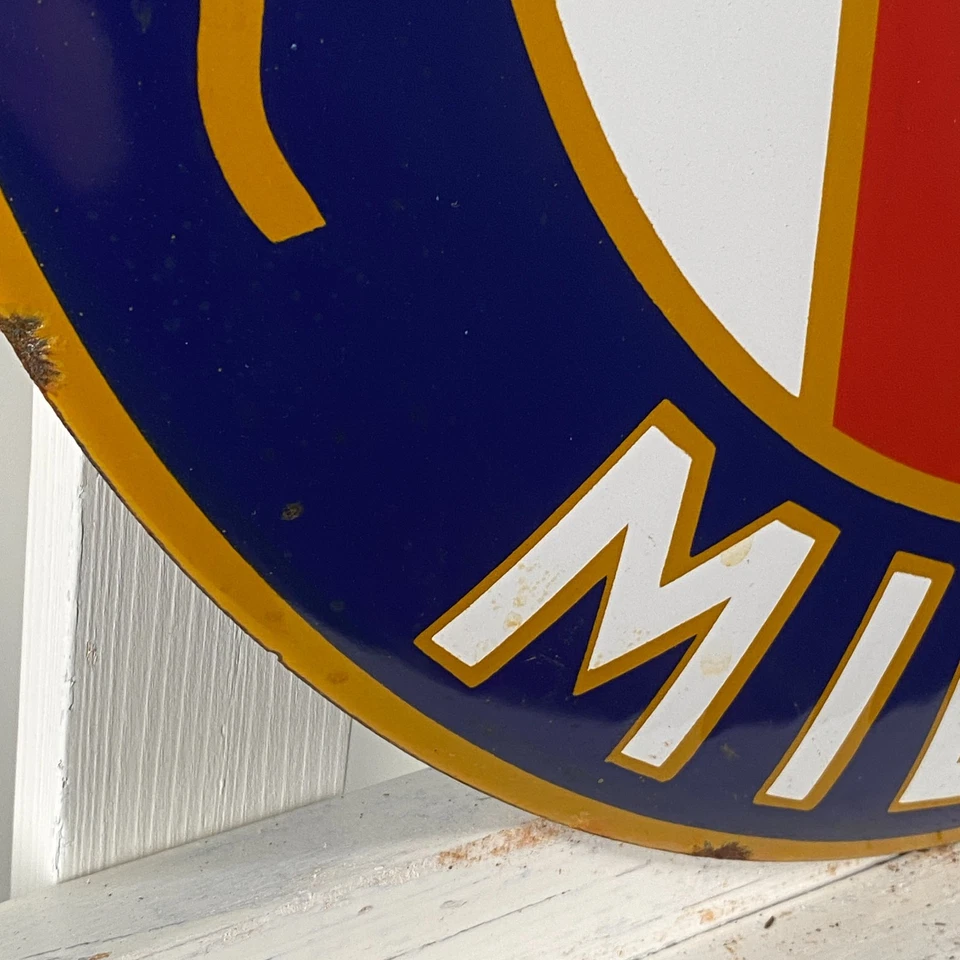 Alfa Romeo Enamel Sign - Ø 41cm (16.1") - Retro Vintage Service Workshop Signage - Image 3 of 4