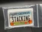Stacking Across America Georgia Colorized License Plate 1oz Silver Bar