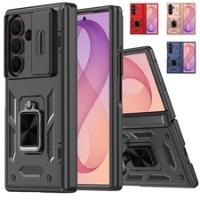 Case for Samsung Galaxy Z Fold 7/8 Ultra with Ring Stand Sliding Camera Cover