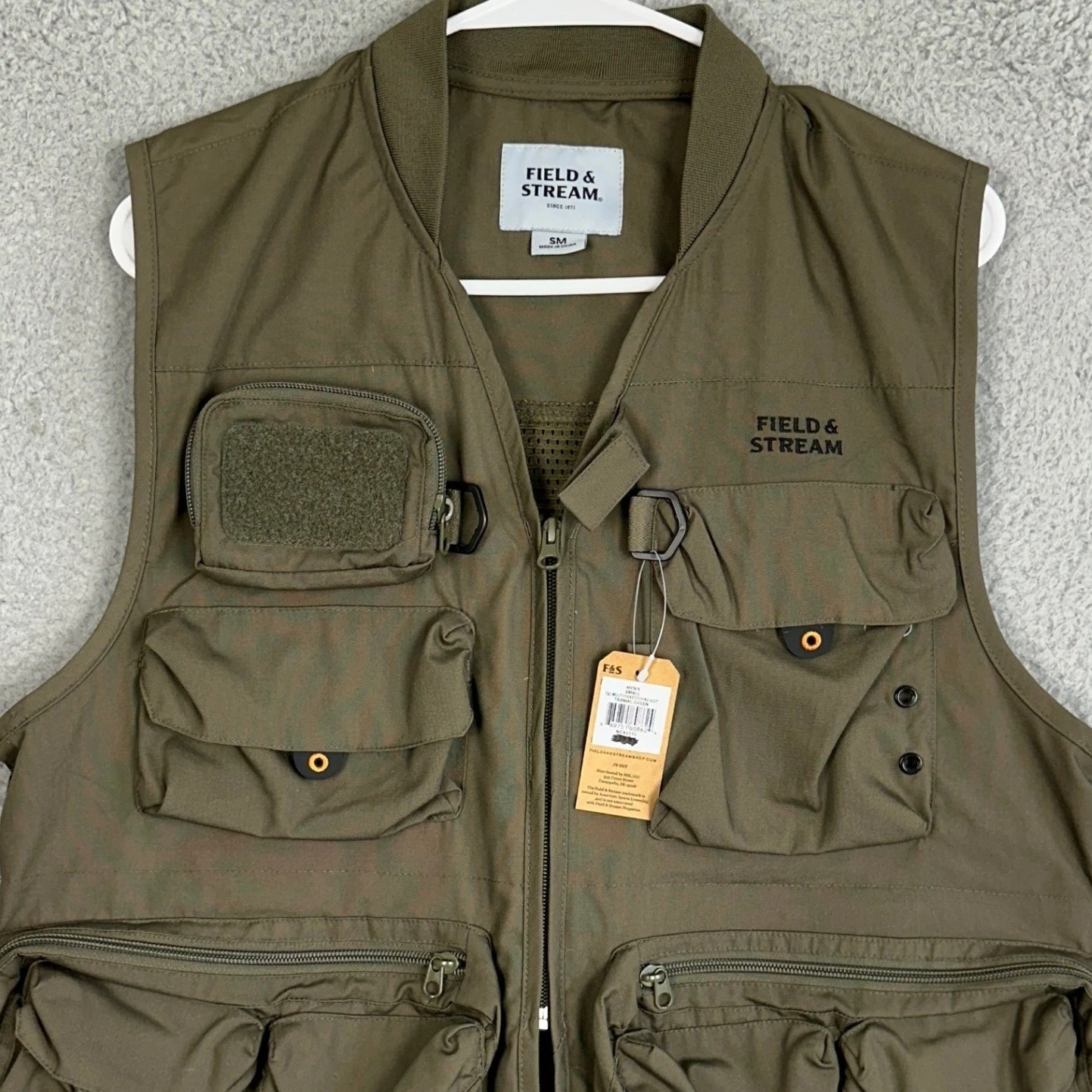NEW Field Stream Vest Mens Small Olive Green Fishing Multi-Pocket Utility Zip Up
Opens in a new wind