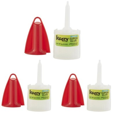 Krazy Glue Craft Super Glue Gel, Extended Tip, 5g, 3 Count