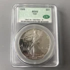 1989 Silver American Eagle CAC MS69