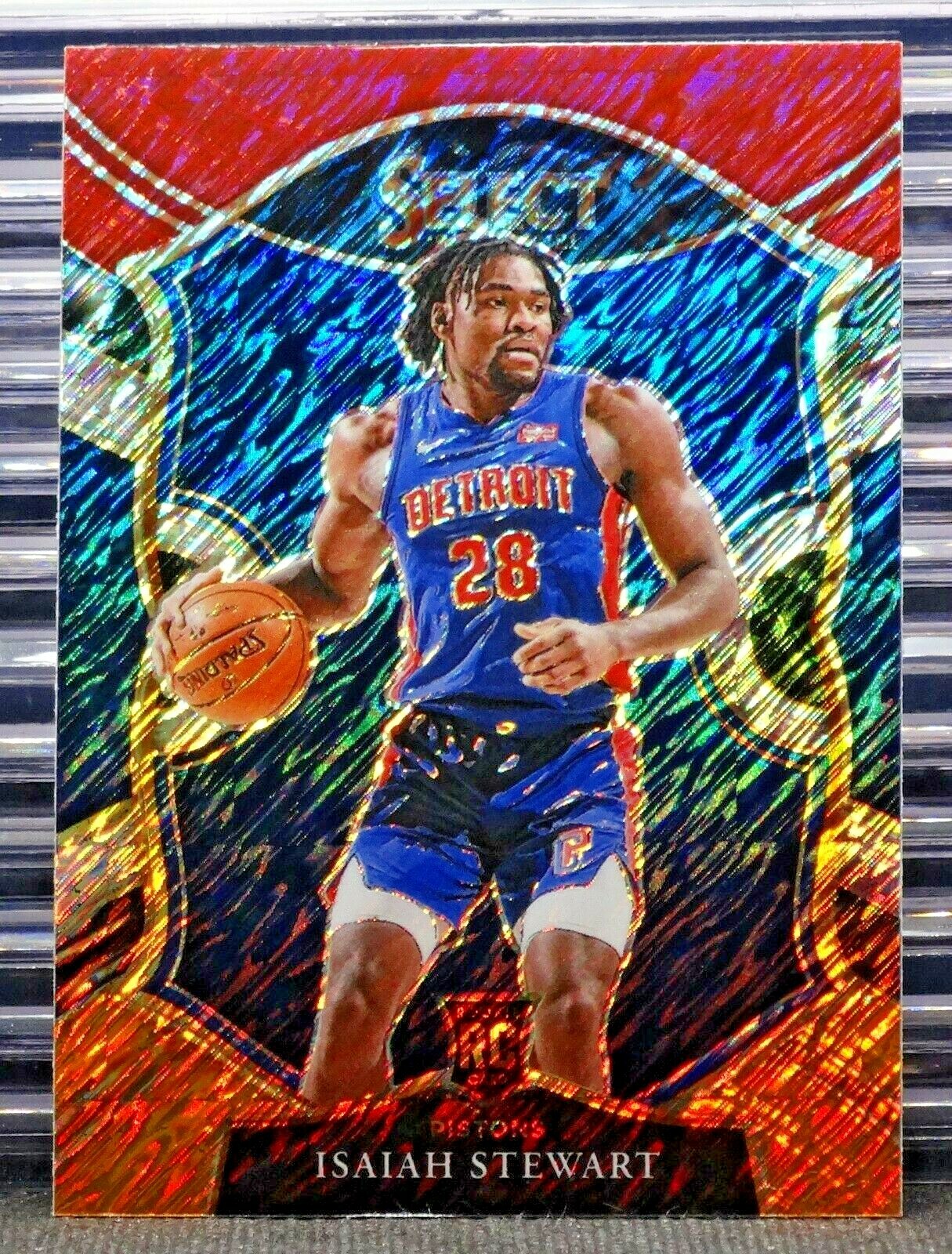 2020-21 Select Concourse Shimmer PRIZM Isaiah Stewart #76 RC Red White Orange