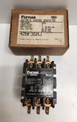NEW IN BOX! FURNAS 30A 3-POLE 24V COIL CONTACTOR 42BF35AJ